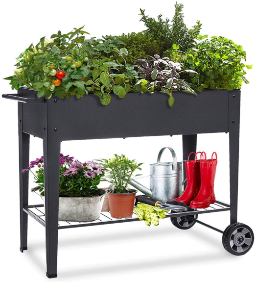 Raised garden bed with legs